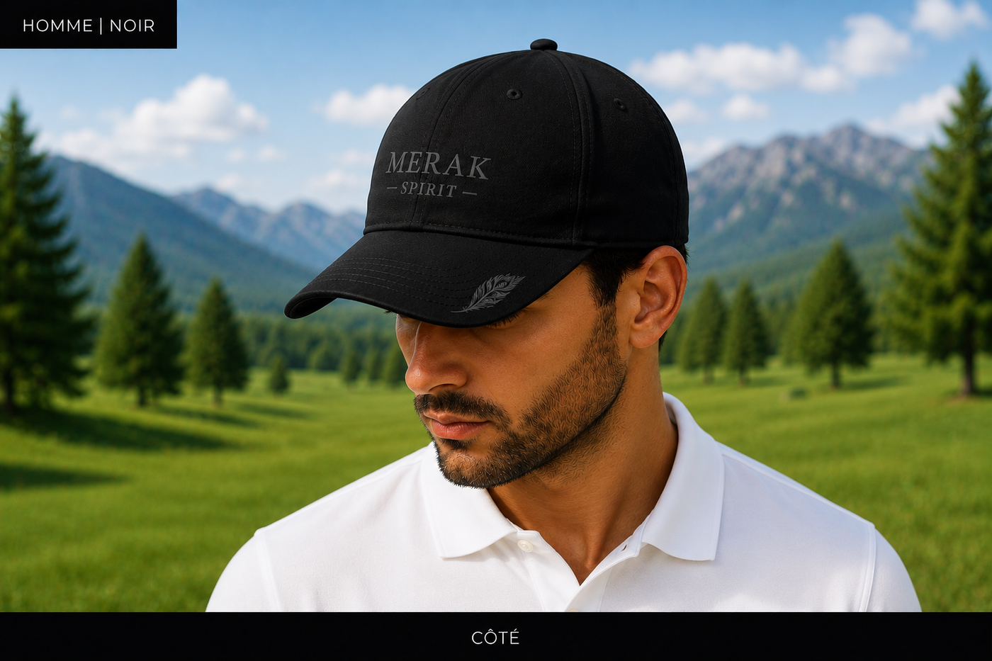 Casquette Noire — Logo Anthracite