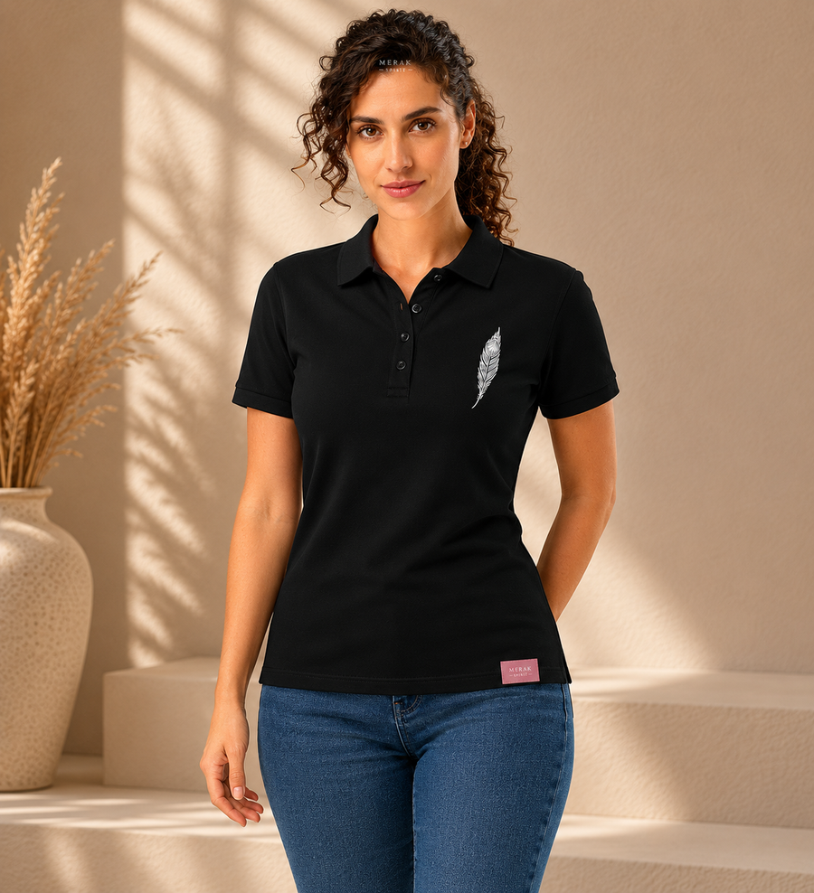 Polo Noir Femme