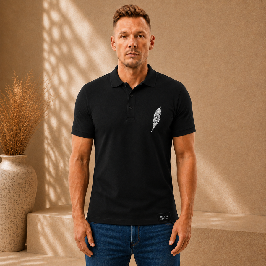 Polo Noir Homme